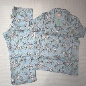 Vintage NWT Bed Head Renee Claire Floral Cotton Pajamas Set Sz S Made In The USA